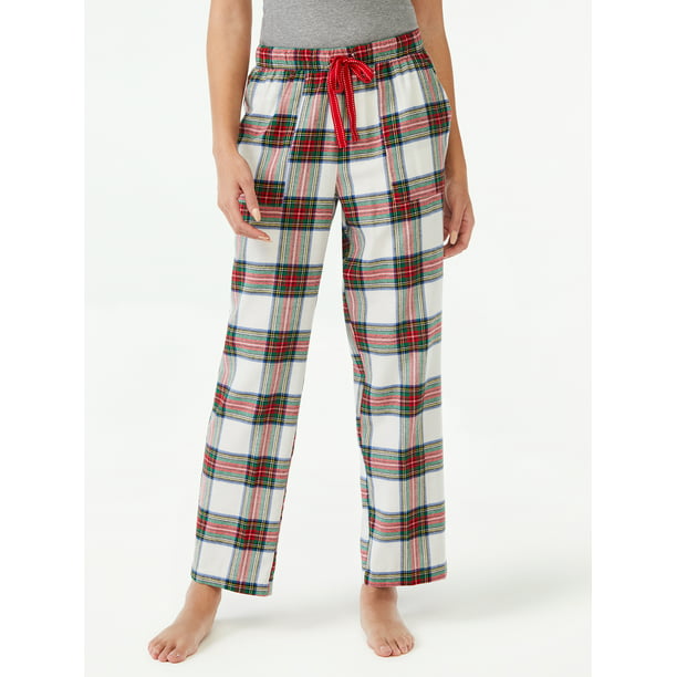 Joyspun Women’s Flannel Tartan Pajama Pants - Walmart.com