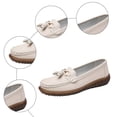 thumbnail image 6 of Womens Casual Leather Loafers Fashion Tassel Comfortable Walking Driving Shoes Moc Toe Non Slip Work Shoes, 6 of 7