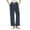 Navy, variant on SwiftWear Cozy Striped Lounge Pants for Women - Plush Flannel Sleepwear & Loungewear, Relaxed Fit with Adjustable Waist & Pocket Home Comfort Pajama Pants Black