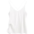 thumbnail image 7 of Womens Silk Satin Camisole Tank Tops V Neck Spaghetti Strap Blouses Cross Back Sleeveless Cami Shirt, 7 of 7