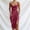 Red, variant on Hvot&aat Women's Satin Spaghetti Strap Drape Cowl Neck Wrap Cami Dress Formal Wedding Guest Evening Party Cocktai Midi Dresses