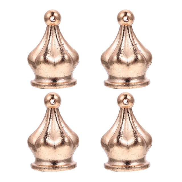 4Set Golden Horn Shape Zinc Alloy Light Screw Caps for Table Lamp