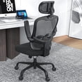 thumbnail image 3 of LANDOMIA Ergonomic Home Office Chair with Mesh Flap & Adjustable Backrest, Computer Chair with Lumbar Support & High Comfort, 3 of 10