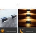 thumbnail image 4 of Lámpara solar Luz de paso solar para decoración de paredes de paisajes, negra (luz cálida 4 piezas), 4 of 4
