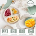 thumbnail image 3 of Silicone Baby Feeding Set | Baby Led Weaning Supplies Includes Suction Bowls and Divided Plates,Adjustable Bib,Baby Utensils Spoons and Forks,Cup | Baby Feeding Essentials (Light Green), 3 of 7