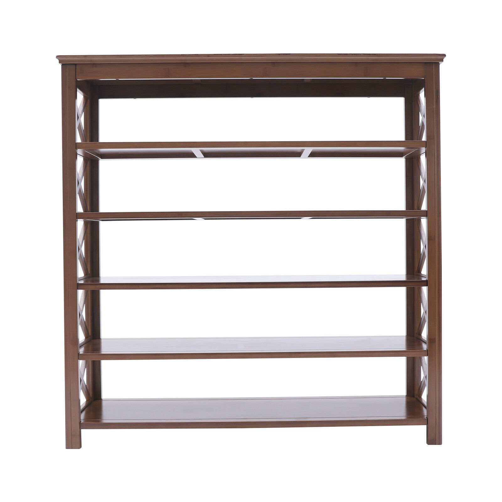 6 Tiers Entryway Shoe Rack 20 Pairs Bamboo Shelf 330lb Shoe Storage Organizer Shelf 39.37inx11.22inx39.76in Entryway Brown Shoe Bench