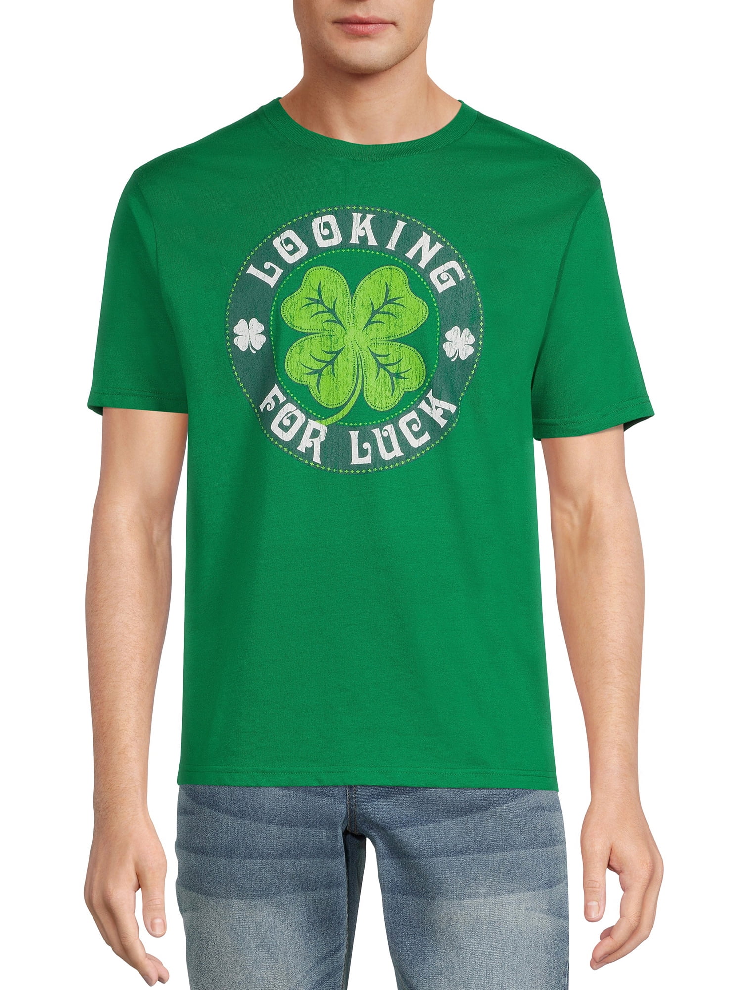 WAY TO CELEBRATE! Saint Patrick’s Day Men’s Lucky Circle Clover T-Shirt