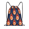 thumbnail image 1 of Lsque American Football and Fire Flames Print Drawstring Backpack Bag Sport Gym Sackpack Cinch Bags Drawstring Bags Draw String Sport Bag-Medium, 1 of 6