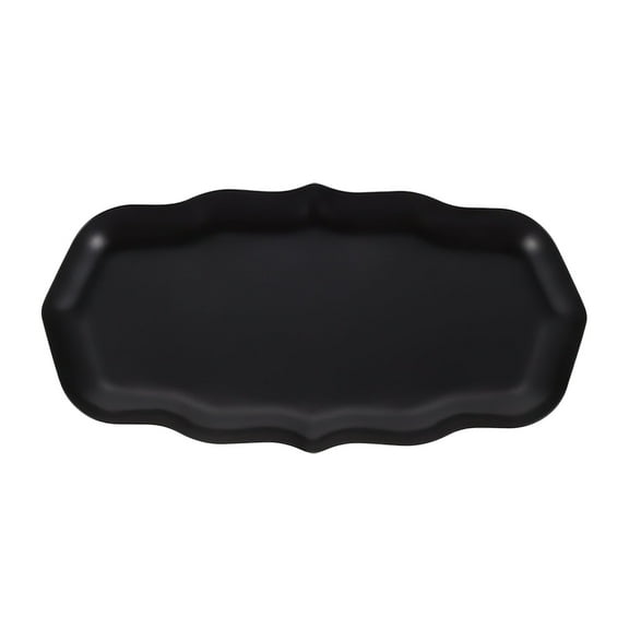 Hemoton Stainless Steel Tray Dish Holder Makeup Organizer Vanity Decorative Tray for Bathroom Storage and Perfume Holder