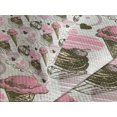 thumbnail image 4 of Ambesonne Ice Cream Quilted Bedspread Set 3 Pcs, Grunge Cupcakes, King Size, Army Green Pale Pink, 4 of 5