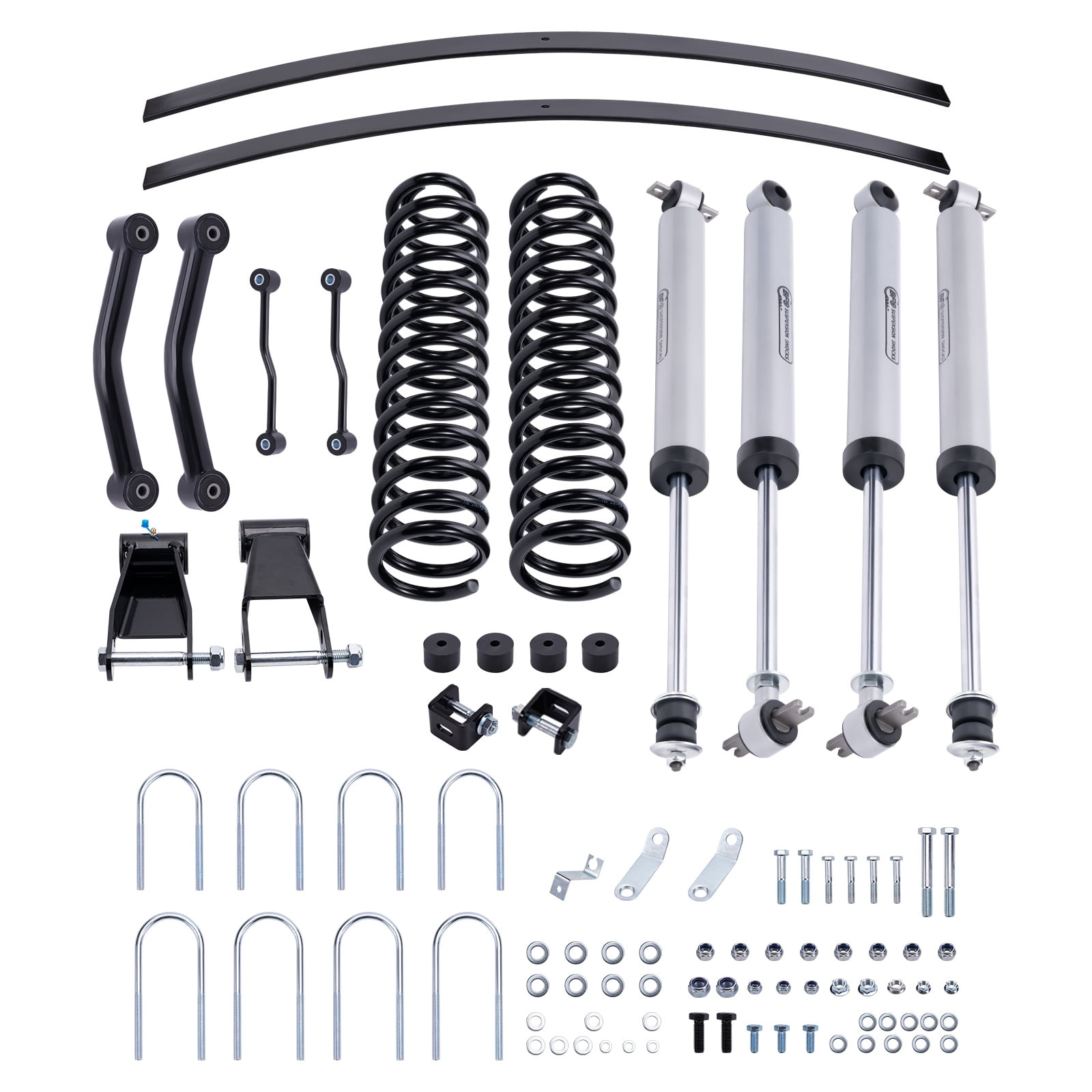 BFO 4.5" Suspension Lift Kit & Add-a-Leaf Springs For Jeep Cherokee XJ 1984-2001