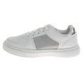 thumbnail image 3 of Kensie Girl Lace Up Girls Casual Sneakers. (Little Kids Big Kids), White Silver, Size: 3, 3 of 7