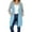 Blue, variant on Mgmyaa Women's Long Jacket Color Block Hooded Fleece Coat Long Sleeve Zip Front Duster Jacket Outerwear