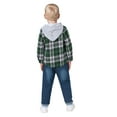 thumbnail image 4 of Toddler Baby Boys Clothes Outfits Kids Hoodie Flannel Shirts Set Plaid Hooded Tops +Jeans Pants Fall Winter 2-6T, 4 of 6