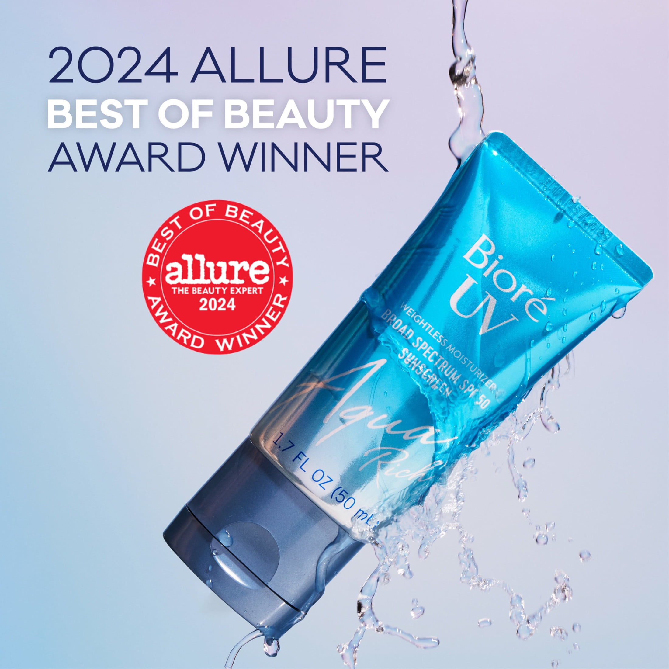 Biore UV Aqua Rich Daily Hydrating Facial Moisturizer Sunscreen - SPF 50 - 1.7 fl oz