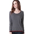 thumbnail image 3 of Richie House Women's Striped Pullover Sweater RH2052-L, 3 of 6