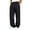 Black, variant on JIAYUE Men's Pants Casual Jogger Solid Color Knit Straight Leg Trousers Elastic Waist For Everyday Comfortable And Relaxed Fit Breathable Summer Outdoor Lightweight Wear
