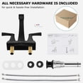thumbnail image 5 of PARLOS 2 Handles Bathroom Faucet with Metal Pop-up Drain and Faucet Supply Lines, Matte Black, 5 of 9