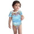 thumbnail image 3 of Balery Sea and Fish Pattern Baby Climbing Clothes Infant Bodysuit Cute Infant Bodysuit Baby Romper-18 Months, 3 of 7