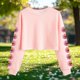 thumbnail image 5 of Camisetas de Manga Larga de las Mujeres Moda Impresa Suelta Casual Cuello Redondo Suéter Deportivo Top Se Ajusta Fiel Al Tamaño, 5 of 5