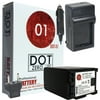 DOT-01 Brand 2900 mAh Replacement Canon BP-828 Battery and Charger for Canon XA20 Camcorder and Canon BP828
