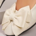 thumbnail image 6 of White Women Comfortable Bow Flats With Soft Leather Upper Mary Jane Style Shoes Breathable And Flexible Ideal For Daily Use And Casual Wear, 6 of 9