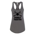 thumbnail image 2 of Wild Bobby, Family Tradition Buck Hunting, Hunting, Women Racerback Tank Top, Dark Grey, Small, 2 of 4