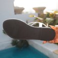 thumbnail image 6 of KIJBLAE Plus Size Women's Casual Butterfly Flat Sandals, Solid Round Open Toe, Back Elastic Strap, Soft Lightweight Outdoor Daily Shoes Silver 43, 6 of 7