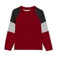 thumbnail image 6 of TFEOQRY Children Girls Solid Color Sweatershirts Fashionable Long Sleeved Sport Loose Fitting Shoulder Length Long Sleeved Round Neck Top T-Shirt, 6 of 6