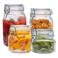 thumbnail image 2 of 500ML Clear Square Glass Jars Storage Container with Stainless Steel Buckle for Sealing, 2 of 9