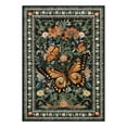thumbnail image 3 of Lahome 5x7 Butterfly Washable Bedroom Rug, Boho Rugs for Living Room Non-Slip, Soft  Floral Throw Carpet for Home Office  Dining Room, Black, 3 of 8