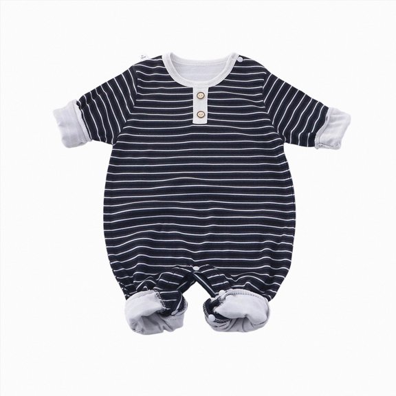 Gubotare Newborn Winter Clothes Baby Long Sleeve Romper Jumpsuit Premium Soft Rayon Boy Girl 2-Way Zipper Coverall Romper 0 3 6 9 12 18 24 Months (Black,0-3 Months)