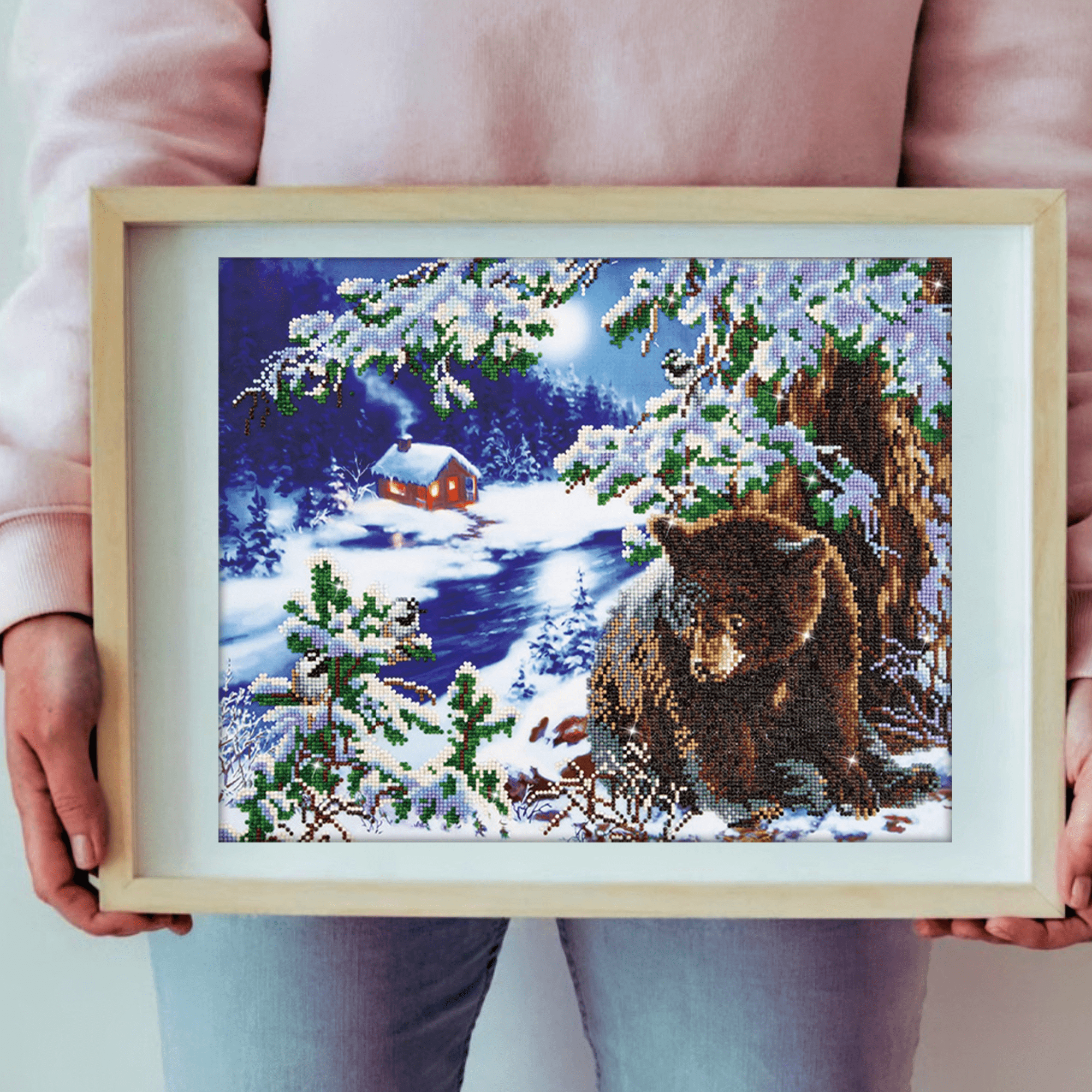 Diamond Dotz Rambling Bear Animal Diamond Painting Kits for Adults - Diamond Art Kits a Relaxing Creative Craft Kit with Dotz Gems 16.5"x20.5"