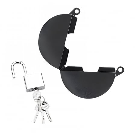 TALENO Door Handle Lock Cover for Round Doorknobs Door Knob Lock Out Device with Padlock