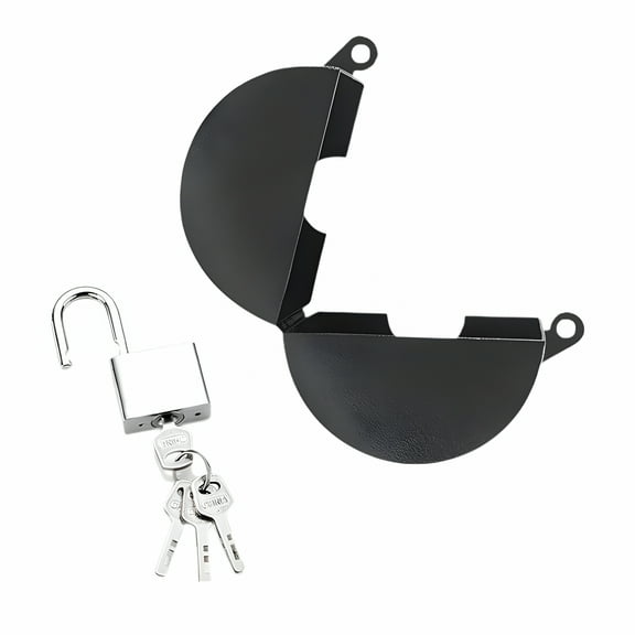 TALENO Door Handle Lock Cover for Round Doorknobs Door Knob Lock Out Device with Padlock