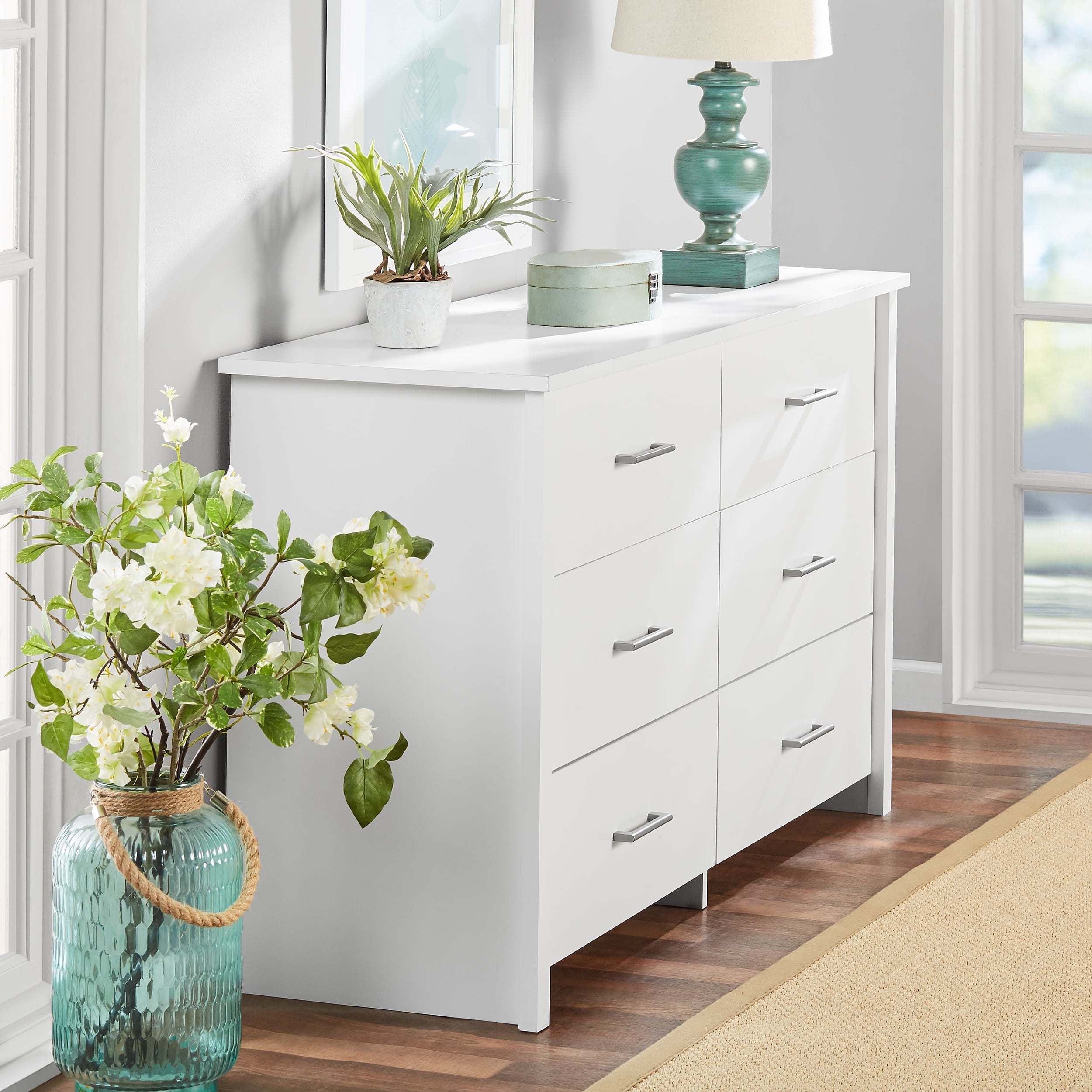 Mainstay Brandclub Mainstays Hillside 6 Drawer Dresser Soft White Finish