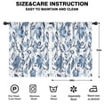 thumbnail image 2 of Blackout Kids Curtains,Blue Floral Leaf Pattern Childrens Insulated Curtains Set Of 2,Bedroom Essentials,Toddler Room Decor 42x54in(106x137cm), 2 of 5