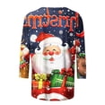 thumbnail image 5 of GERsome Christmas Vacation Shirt, Christmas Shirts for Women Cute Santa Claus Print 3/4 Sleeve Tops Blouses Dressy Casual Crew Neck Holiday T Shirts Size S, 5 of 5