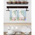 thumbnail image 3 of Easter Kitchen Dish Towels for Drying Dishes Set of 2, Spring Rabbit Ears Foot Flowers Eggs Green Wooden Waffle Weave Microfiber Hand Tea Bathroom Towels Quick Dry & Absorbent Towel 15.7x23.6, 3 of 7