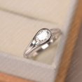 thumbnail image 2 of Moissanite White Gold Ring,Solitaire,Oval Cut Simulated Diamond Engagement Ring, 2 of 5