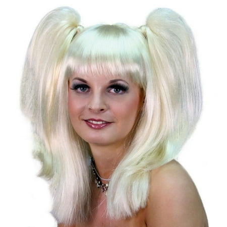 Blonde Pigtails Wig Harley Quinn Arkham Baby Spice Emma Costume