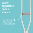 thumbnail image 5 of Muletas de aluminio Medline Youth para niños, adultos y personas mayores de 4'6” a 5'2” de alto, ayuda para caminar para un equilibrio confiable, soporta cómodamente hasta 300 lb., 5 of 5