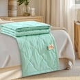 thumbnail image 3 of Cooling Quilt for Hot Sleepers and Night Sweats, Lightweight Breathable Summer Blanket, All-Season Ice Effect Comforter, Double-Sided Cold Effect Blanket, 3 of 9