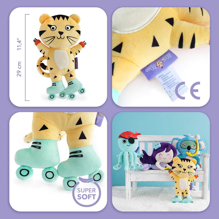 Milk&Moo Skater Cheetah Plush Toy Milk&Moo Skater Cheetah Plush Toy
