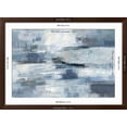 thumbnail image 5 of Art.com Clear Water Indigo and Gray Art Print by Silvia Vassileva, Brown Frame Wall Art, 44" x 32", 5 of 5
