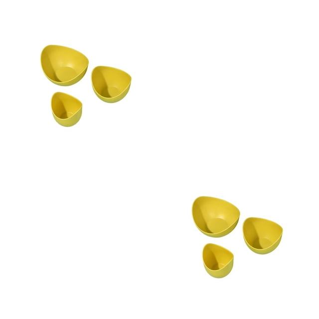 Ounissouiy Pack de 3 Platos de frutos secos Cocina Apertura grande Semillas Frutas Platos de aperitivos Bandejas apilables lavables Bar Galletas Panqueques Amarillo 2piezas Ounissouiy CBP457373