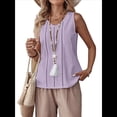 thumbnail image 3 of Camisetas de Sin Mangas para Mujer, Blusas Informales Holgadas con Cuello en V, Blusas Tipo Túnica, Color , Talla M, 3 of 9