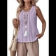 thumbnail image 3 of Camisetas de Sin Mangas para Mujer, Blusas Informales Holgadas con Cuello en V, Estilo Túnica, Color , Talla XL, 3 of 9