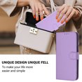 thumbnail image 3 of Wallet Case Compatible with iPhone 12 Pro Max with Card Slot/Holder,PU Leather Flip Folio Shell [Magnetic Closure][Wrist Strap][Kickstand] Phone Cover Shockproof For iPhone 12 Pro Max,Lavender, 3 of 10