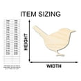 thumbnail image 2 of Unfinished Wood Wren Shape - Craft - up to 46" DIY 16" / 1", 2 of 3